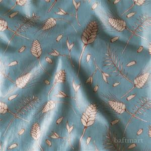 پارچه نخ پنبه براش یکرو کشی طرح گندم