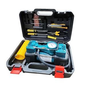 پمپ باد فندکی سیار مسافرتی کمپرسور  هوا فندکی باس boss همراه با لوازم