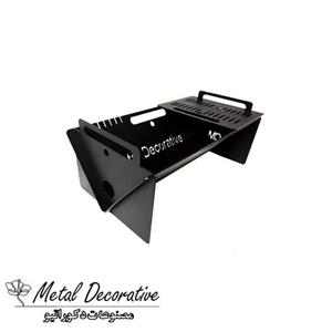 منقل فلزی تاشو مسافرتی ابعاد 30در50 سانتیمتر بدنه فولادی 2.5 میلیمتری کد MD-024