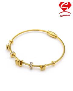 دستبند استیل النگویی طرح پروانه