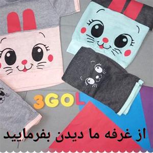 تیشرت شلوارک خرگوش دخترانه تی شرت شلوارک دخترانه  سایز 40 45 50 55