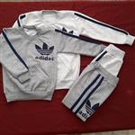 بلوز شلوار پسرانه جیبدار اسپرتAdidas 9 دورس بارلی با کیفیت عالی در دو رنگ بندی طوسی و خاکستری