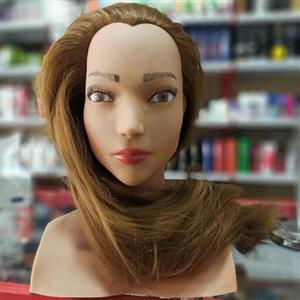 کله مانکن نیم تنه مخصوص شینیون وبافت همراه با پایه رومیزی