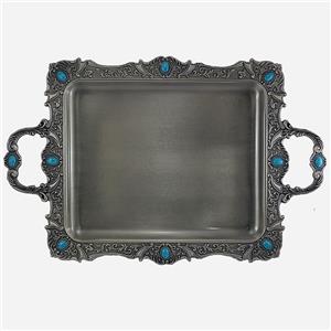 سینی پیوتر متوسط نگین فیروزه یونیک کد 1447