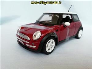 ماکت اتومبیل مینی کوپر بزرگ (1:24) (MINI COOPER BY WELLY) قرمز-سفید