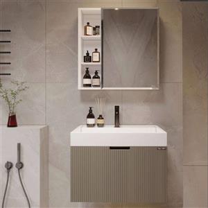 کابینت روشویی 3085 کرم طوسی ویتا