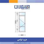 درب تراس upvc با پروفیل هافمن (پس کرایه و هزینه ارسال در مقصد)