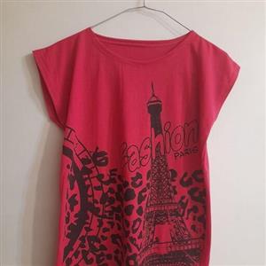 تیشرت های زنانه رنگی طرح پاریس ، رنگبندی ، به سایز 36 و 38 تا 40 و 42 و 44  ، جنسشون نخی ویسکوز