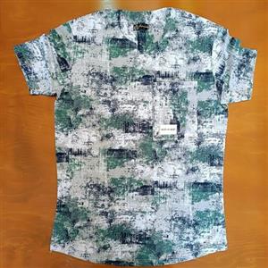 تیشرت مردانه یقه کوبایی جنس نخ پنبه با کیفیت