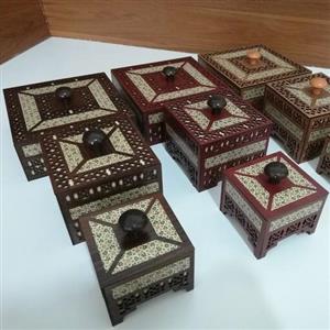 جعبه ست پذیرایی طرح خاتم