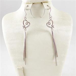 گوشواره نقره زنانه مدل گوشواره نقره طرح قلب 
