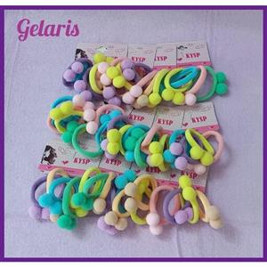 کش مو حوله ای توپی ، هر بسته 4 عدد در رنگ بندی های زیبا