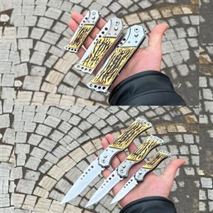 چاقوی ضامن فشاری سایز کوچیک با غلاف