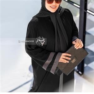 مانتو عبایی بلند جلو باز شیک کد027