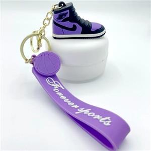 جاکلیدی جاسوئیچی سیلیکونی طرح کتونی نایک رنگ بنفش