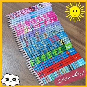 مداد سیاه فانتزی طرح دار خوشگل و با کیفیت بسته 12 عددی
