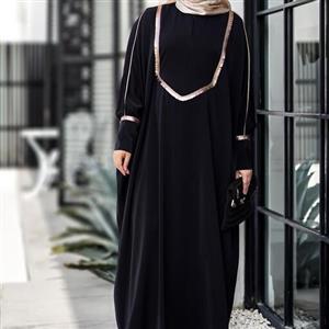 مانتو عبایی راحیل جنس کرپ الیزه و تن خور بسیار زیبا