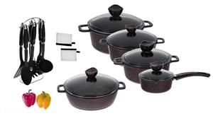 سرویس پخت و پز 17 پارچه پی اس دی مدل Alosa PSD Alosa Cookware Set 17 Pcs