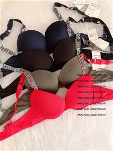 .ست اسفنجی کبریتی.چینی برند Victoria Secret.  فنردار ، جکدار ، بند نگین دار ، دو غزنه. سوتین نخی کبریتی کد 185