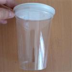 لیوان بزرگ  اسموتی یکبار مصرف شفاف با درب سوراخدار برای استفاده نی ارتفاع 12.5و دهانه 8 س و 30 عددی در یک بسته