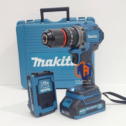 قیمت و خرید دریل شارژی موتور براشلس ماکیتا 36 ولت پولیش دار مدل DCD701MD1E