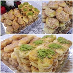 شیرینی نون چایی پسته ای و کنجدی خانگی فوق العاده ترد و خوشمزه  وزن 700گرم کاملا طبیعی