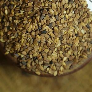 کنجد قهوه ای شسته شده (میمنه افغانستان) مناسب روغنگیری، نانوایی و خوراکی.1 کیلو
