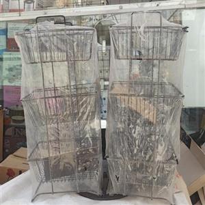 سبد سیبزمینی پیاز 3طبقه مستطیل مربع طبقه ها جدامیشه  رنگ مشکی میله ضخیم