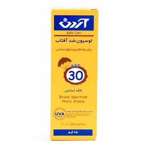 لوسیون ضدافتاب کودکان پوست های حساس اردن SPF30 حجم 75 گرم 