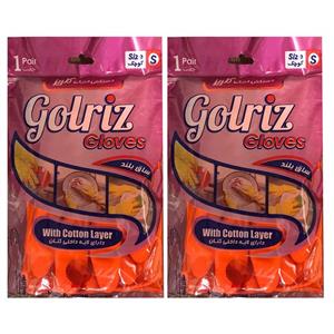 دستکش خانگی گلریز مدل ساق بلند سایز کوچک 2 بسته 2 عددی Golriz Leggings Kitchen Gloves 2 Pairs Size M