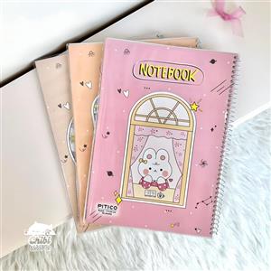 دفتر خط دار 60 برگ طرح cute girl