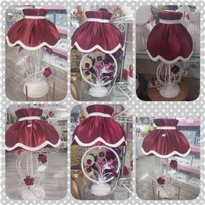 آباژور رومیزی زرشکی