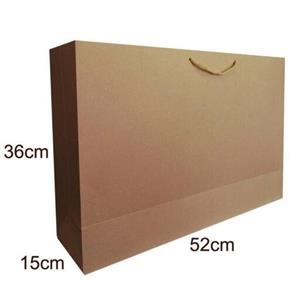 پاکت کرافت (ساک دستی) 200 گرمی ضخیم، به ابعاد 36 در 52 در 15، بسته 30 عددی، مناسب مزون لباس و هدایای بزرگ