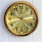 ساعت دیواری گوچی 110 سایز 28 رنگ طلایی نقرهای موتور درجه یک آرامگرد