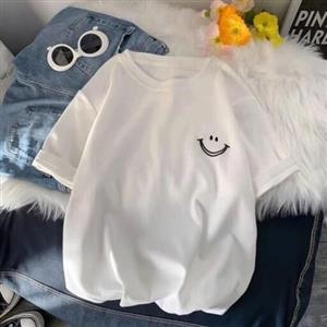 تی شرت لانگ دخترانه و زنانه طرح لبخند