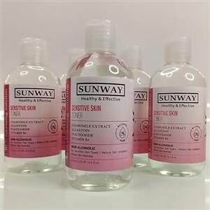 سان وی تونر محلول پاک کننده پوست حساس فاقد الکل SUNWAY SENSITIVES SKIN NTONERNOONE ALCOHOL 