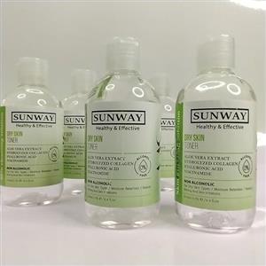 سان وی تونر  محلول پاک کننده پوست های خشک فاقد الکل SUNWAY DRY SKIN TONER NOONE ALCOHOL TONER