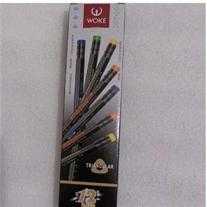 مداد مشکی مثلثی ووک پاکن دار بسته ای