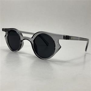 عینک آفتابی جنتل مانستر GENTELE MONSTER گرد خاص طوسی به همراه کاور پارچه ای و دستمال نانو مخصوص با چاپ 