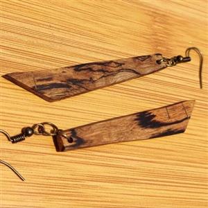 گوشواره دست ساز  چوبی