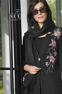 مانتو مجلسی مزون دوز  کرپ مدل آرنیکا رنگ قرمز برند SET