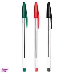 خودکار بیک مدل کریستال اورجینال کد rgb03 بسته 3 عددی | مشکی | 
