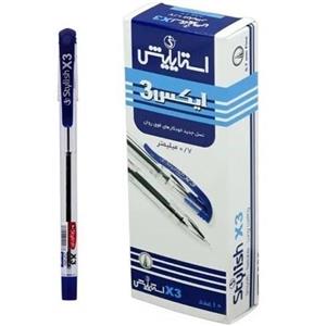 خودکار استایلیش مدل x3 بسته 10 عددی | آبی | 