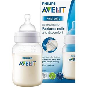 شیشه شیر اونت 260میل ضد نفخ و ضد کولیک سر شیشه قابل تغییز