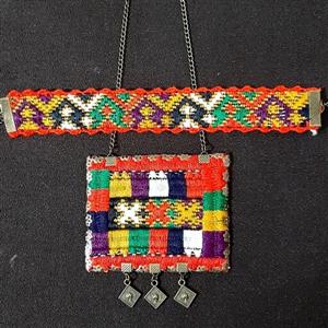 ست دستبند و گردنبند سوزن دوزی کد S34
