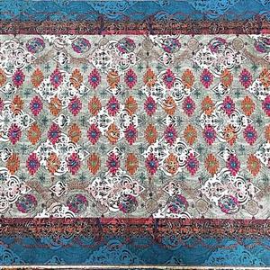 رومیزی روتختی یک نفره مخمل شانل ترک رنگ ثابت قابل شست و شو ابعاد140در210سانتیمتر