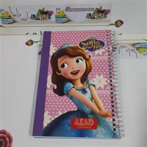 دفترچه یادداشت حاشیه دار سیمی فانتزی طرح سوفیا