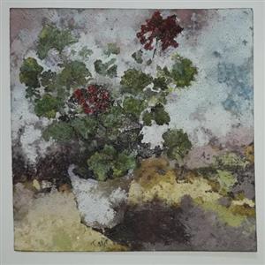 نقاشی اکرولیک روی چوب ابعاد 50*50 موجودی ( 1 عدد)