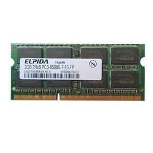 رم کامپیوتر Elpida 2GB PC3-8500S SoDimm Notebook RAM Memory Module EBJ2121UE8BDSO-AE