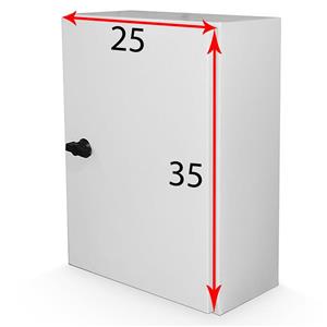 تابلو برق فلزی ۲۵×۳۵ سانتی متر روکار